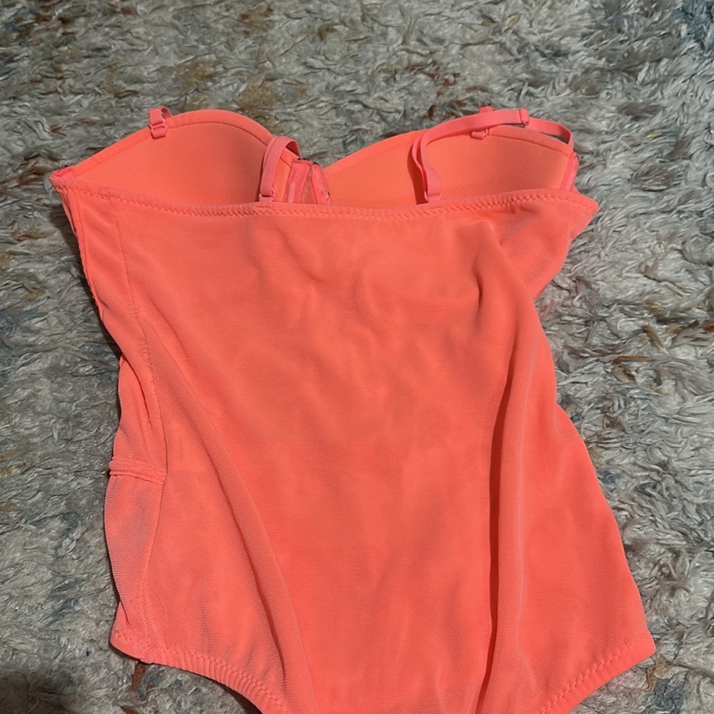 Vibrant Coral Bodysuit - Picture 2 of 3